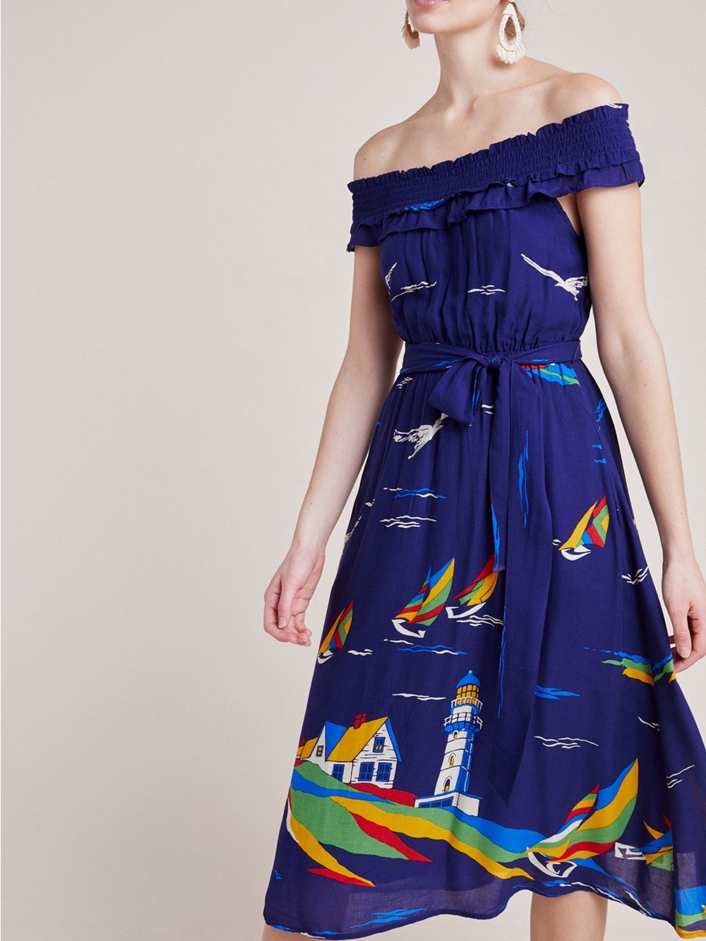 Anthropologie Colloquial Off-The-Shoulder Dress